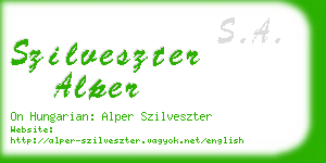 szilveszter alper business card